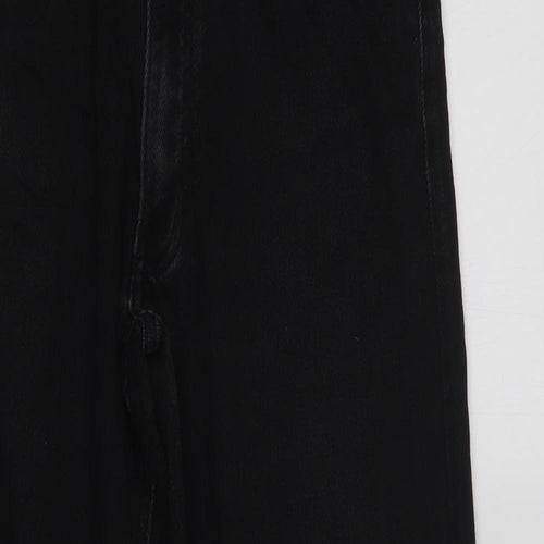 Marks and Spencer Mens Black  Cotton Straight Jeans Size 30 L29 in Regular Button