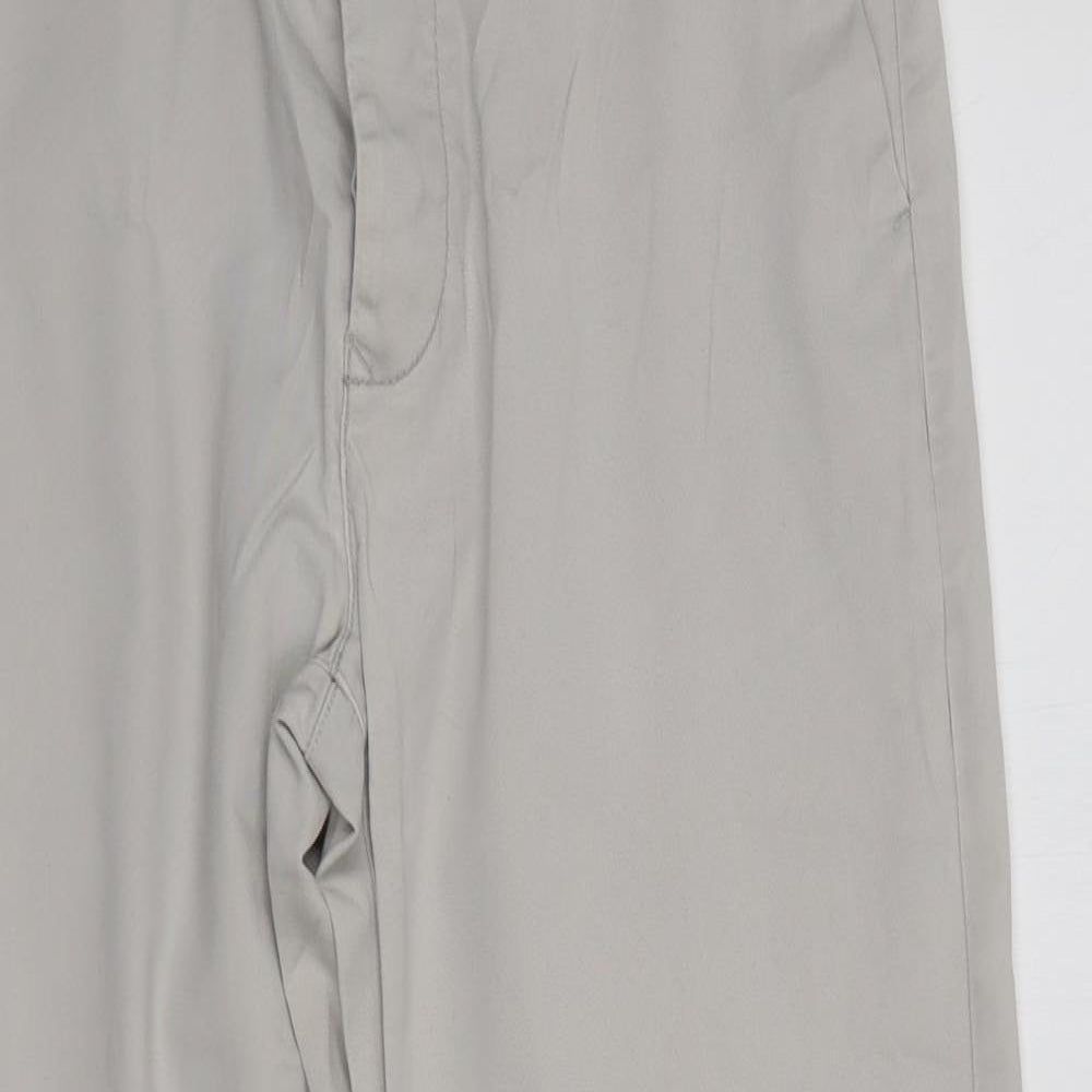 NEXT Mens Grey  Cotton Chino Trousers Size 32 L29 in Regular Button