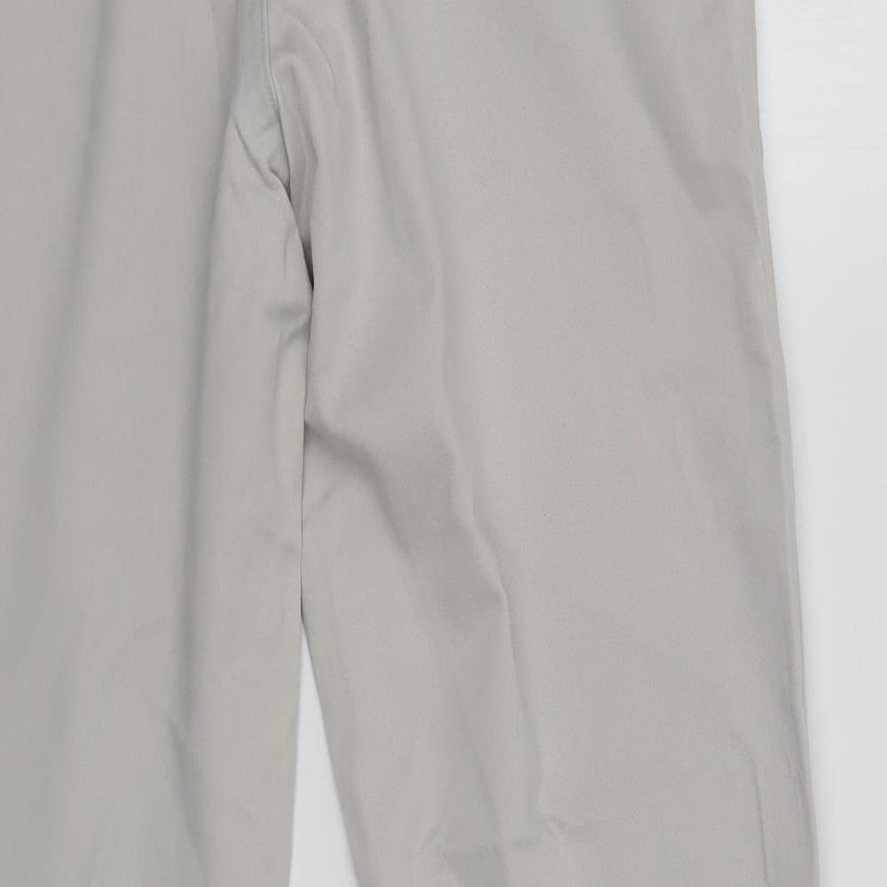 NEXT Mens Grey  Cotton Chino Trousers Size 32 L29 in Regular Button