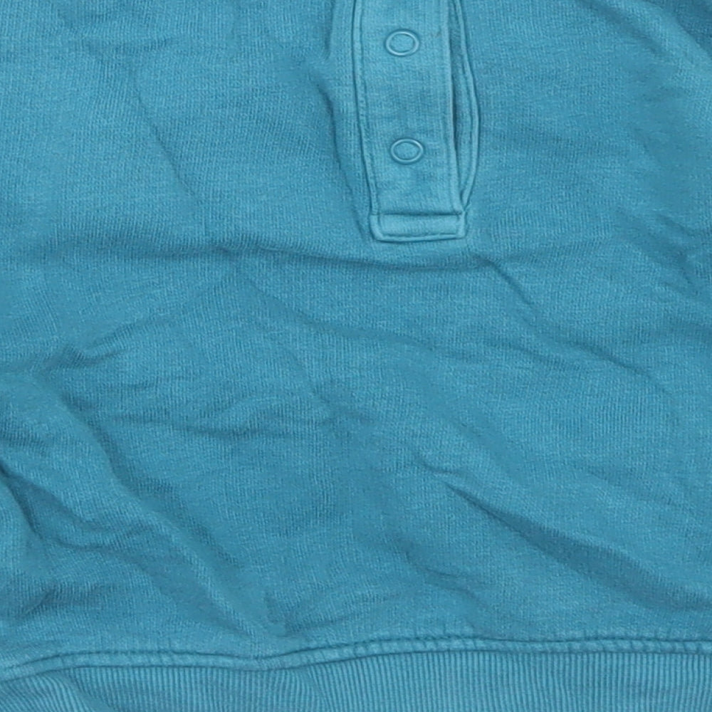 Marks and Spencer Girls Blue Polka Dot Cotton Pullover Sweatshirt Size 2-3 Years  Snap