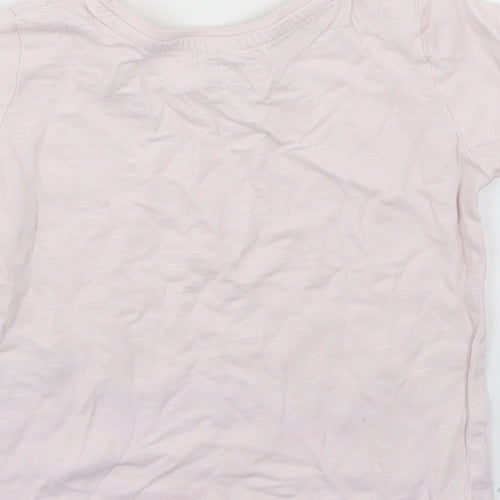 Primark Girls Pink  Cotton Basic T-Shirt Size 12-18 Months Crew Neck  - Daydreamer