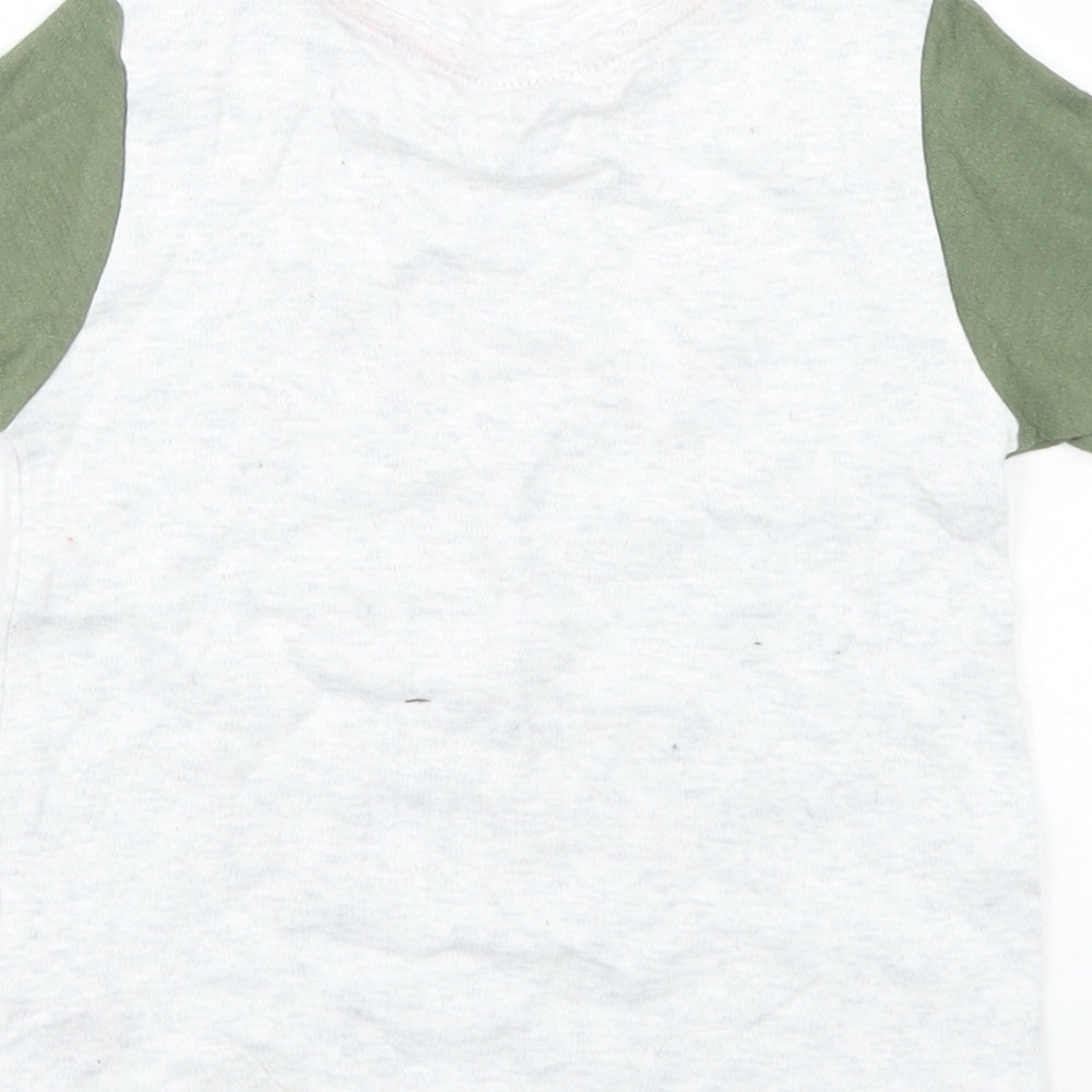 Primark Boys Grey Colourblock Cotton Ringer T-Shirt Size 18-24 Months Crew Neck  - The Lion King