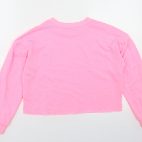 George Girls Pink  Polyester Pullover Sweatshirt Size 10-11 Years   - cropped