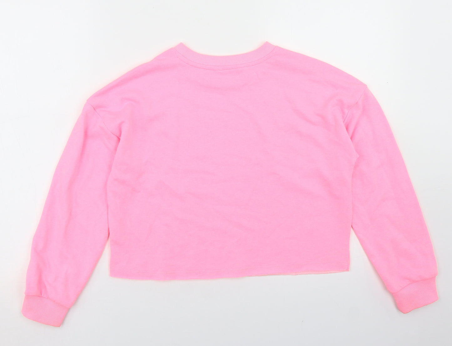 George Girls Pink  Polyester Pullover Sweatshirt Size 10-11 Years   - cropped