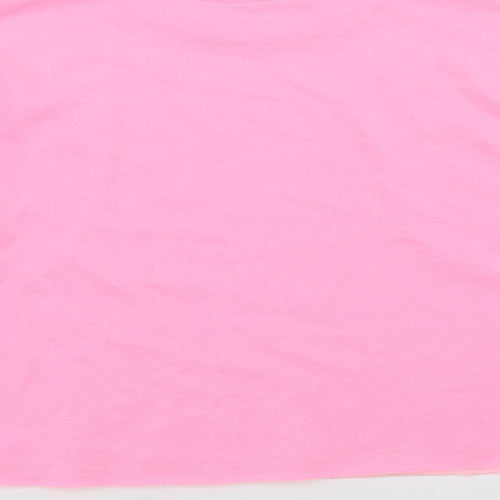 George Girls Pink  Polyester Pullover Sweatshirt Size 10-11 Years   - cropped