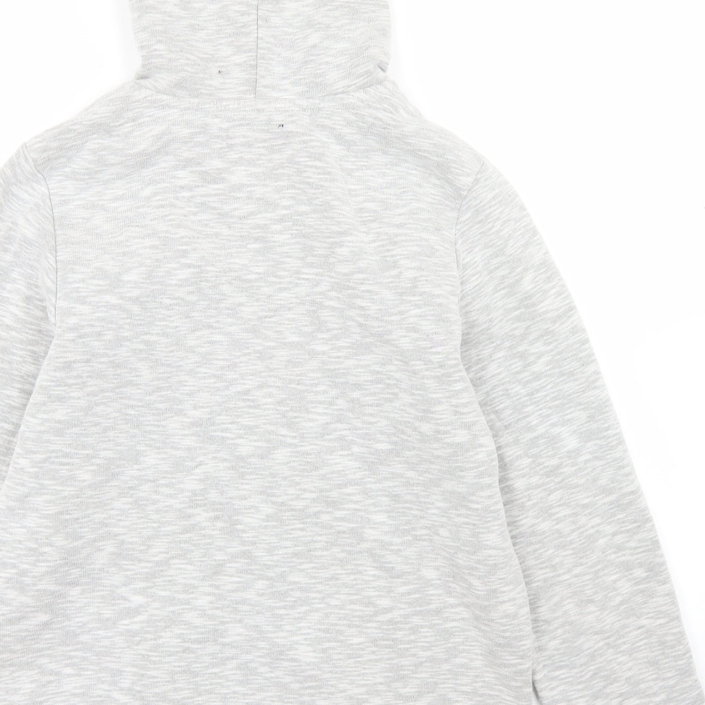 Brookhaven Womens Grey  Cotton Full Zip Hoodie Size 12  Zip