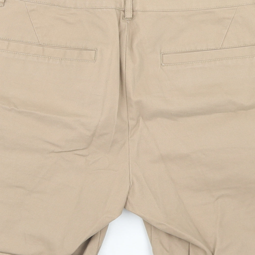 ASOS Mens Brown  Cotton Chino Shorts Size 30 in L8 in Regular Button