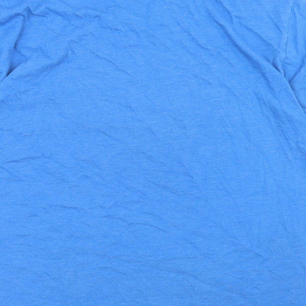 Billabong Mens Blue  Cotton  T-Shirt Size L Crew Neck