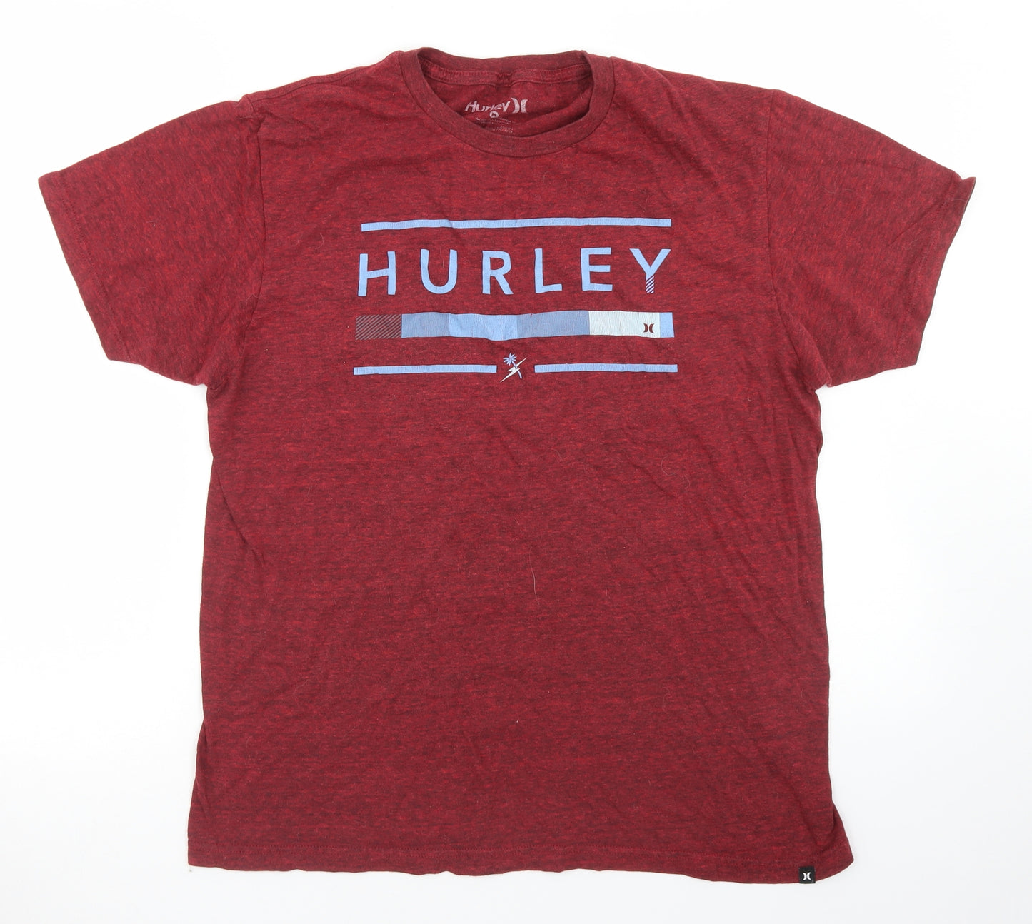Hurley Mens Red  Cotton  T-Shirt Size M Crew Neck