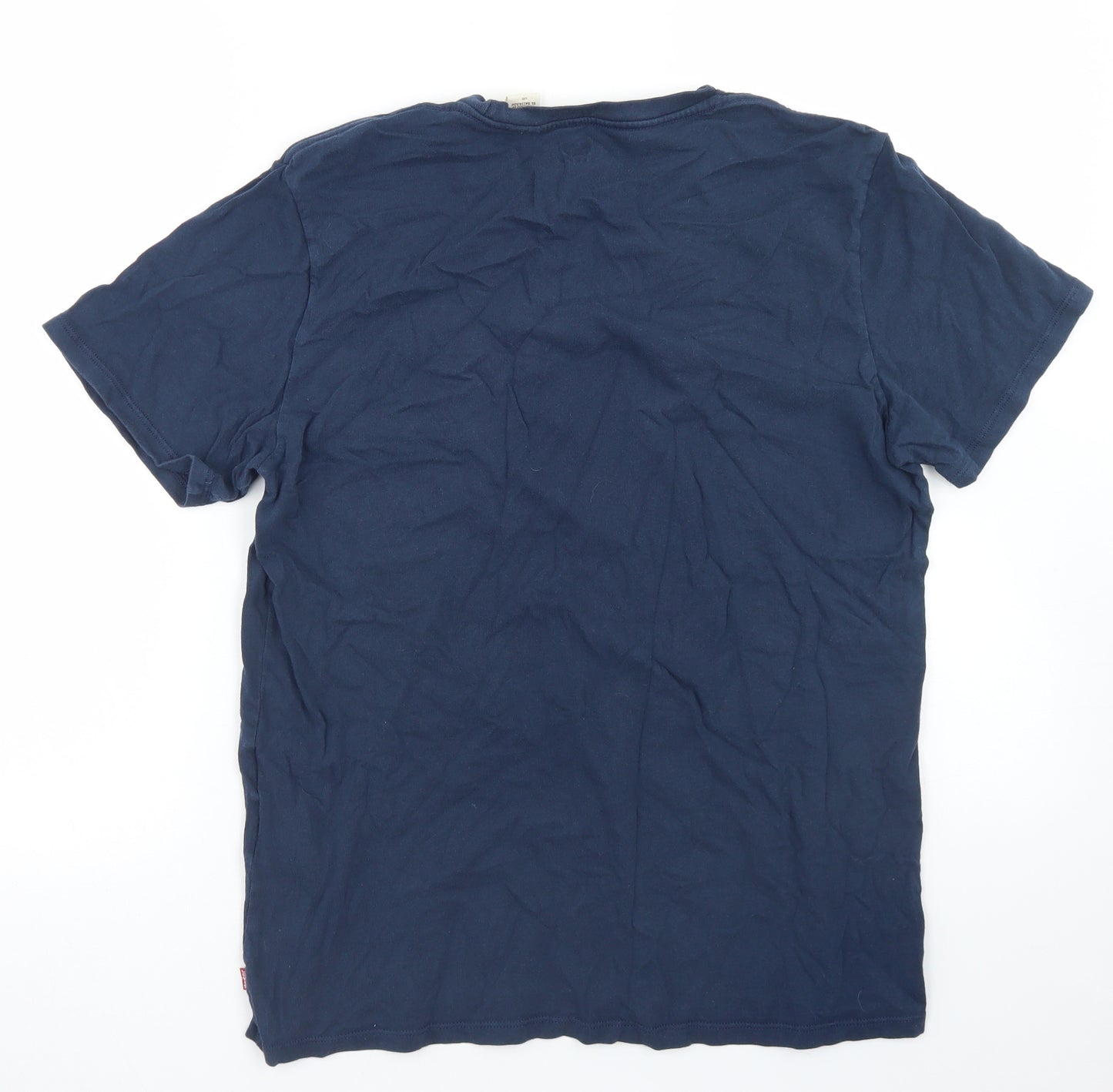 Levi's Mens Blue  Cotton  T-Shirt Size L Crew Neck