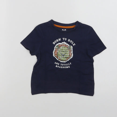 Very Baby Blue  Cotton Basic T-Shirt Size 18-24 Months Crew Neck  - Born To Rule