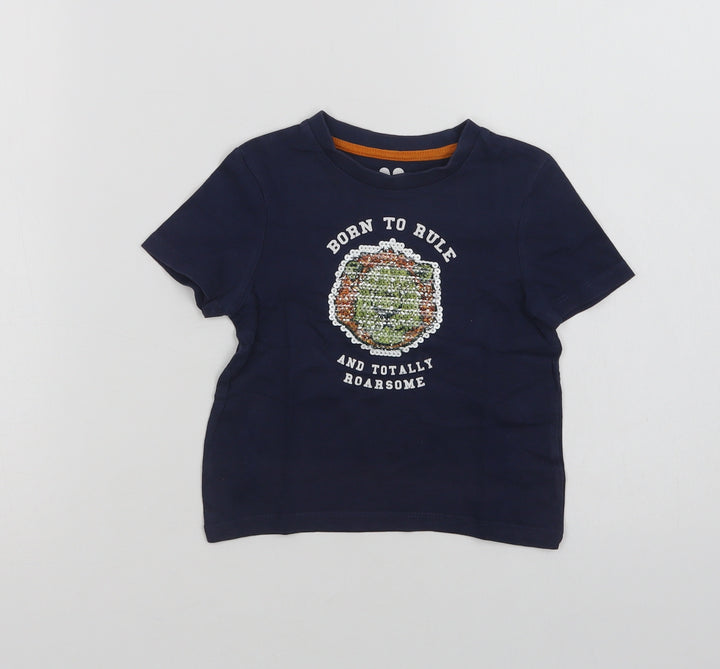 Very Baby Blue  Cotton Basic T-Shirt Size 18-24 Months Crew Neck  - Born To Rule
