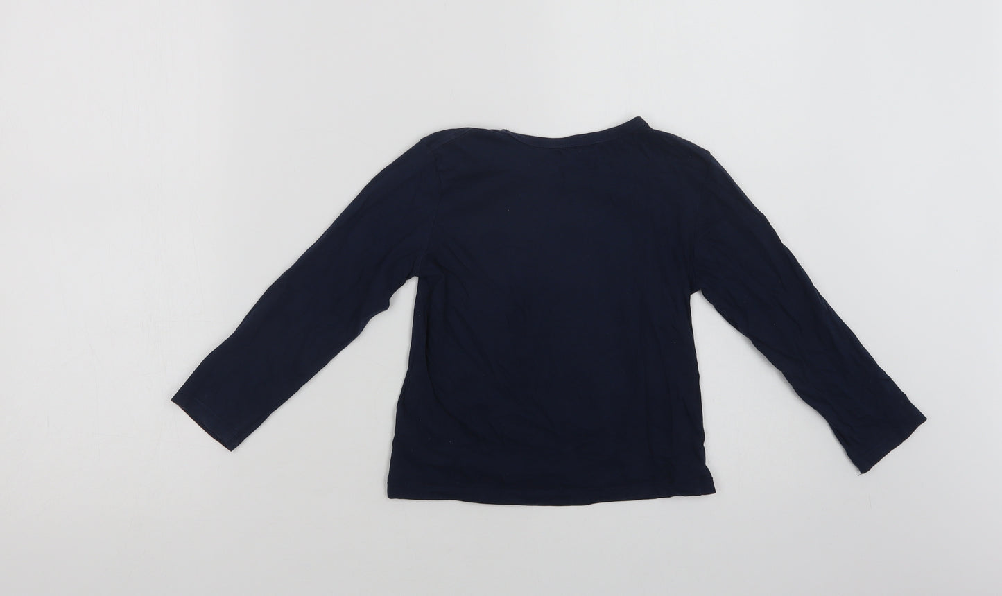 H&M Boys Blue  Cotton Basic T-Shirt Size 3-4 Years Crew Neck  - Lego