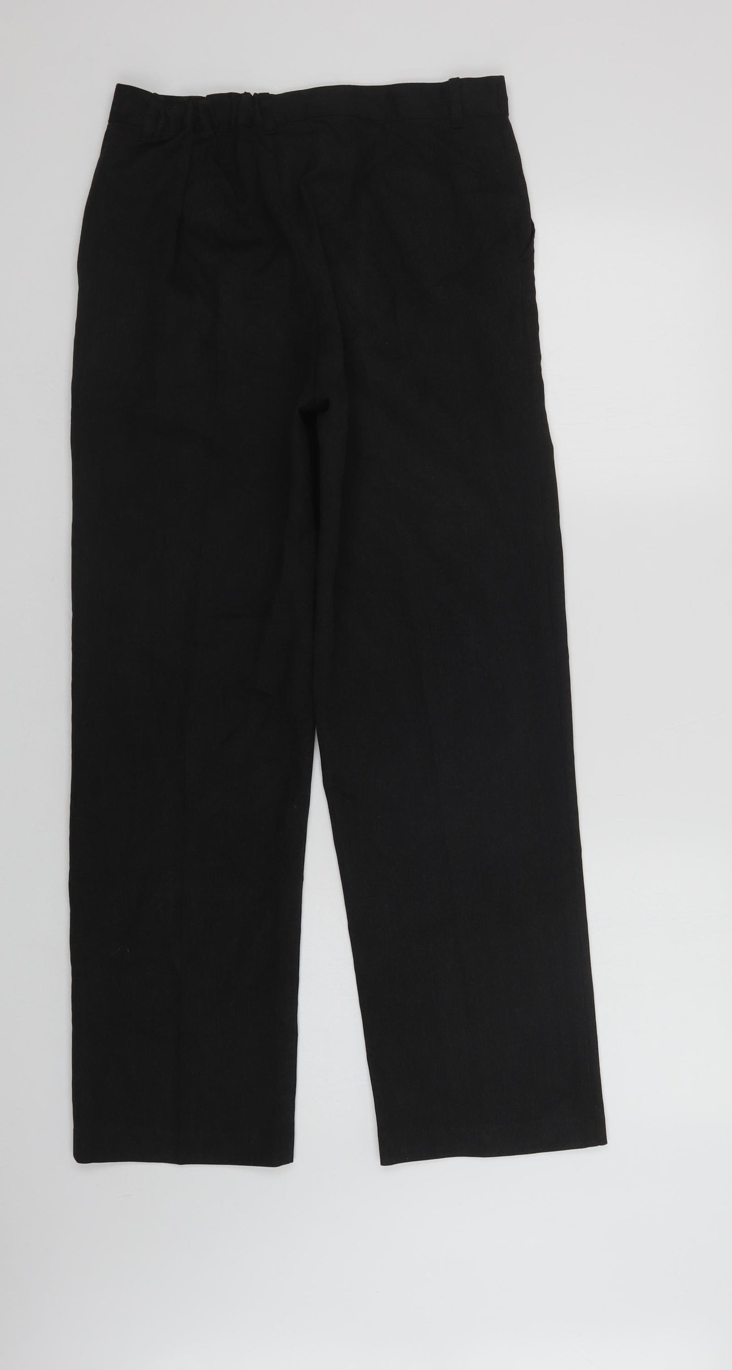 Matalan Boys Grey  Polyester Dress Pants Trousers Size 14 Years  Regular Hook & Loop - School Wear