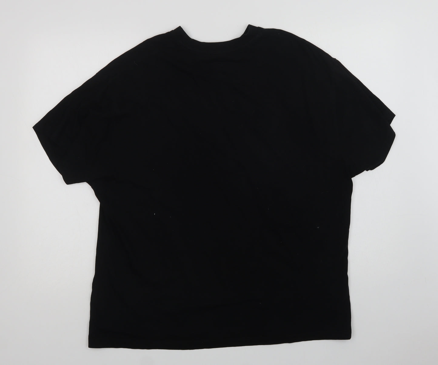 Primark Mens Black  Cotton  T-Shirt Size L Crew Neck  - Death Row Records