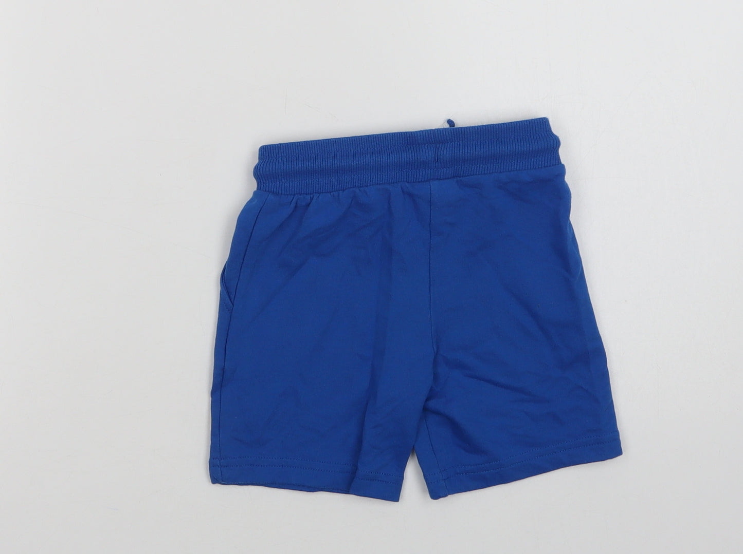 F&F Boys Blue  Cotton Sweat Shorts Size 2-3 Years  Regular Drawstring - Spider-Man