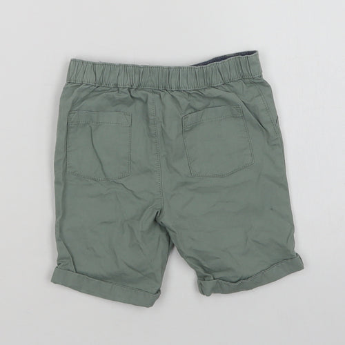 F&F Baby Green  Cotton Cropped Trousers Size 18-24 Months  Button