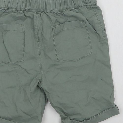 F&F Baby Green  Cotton Cropped Trousers Size 18-24 Months  Button