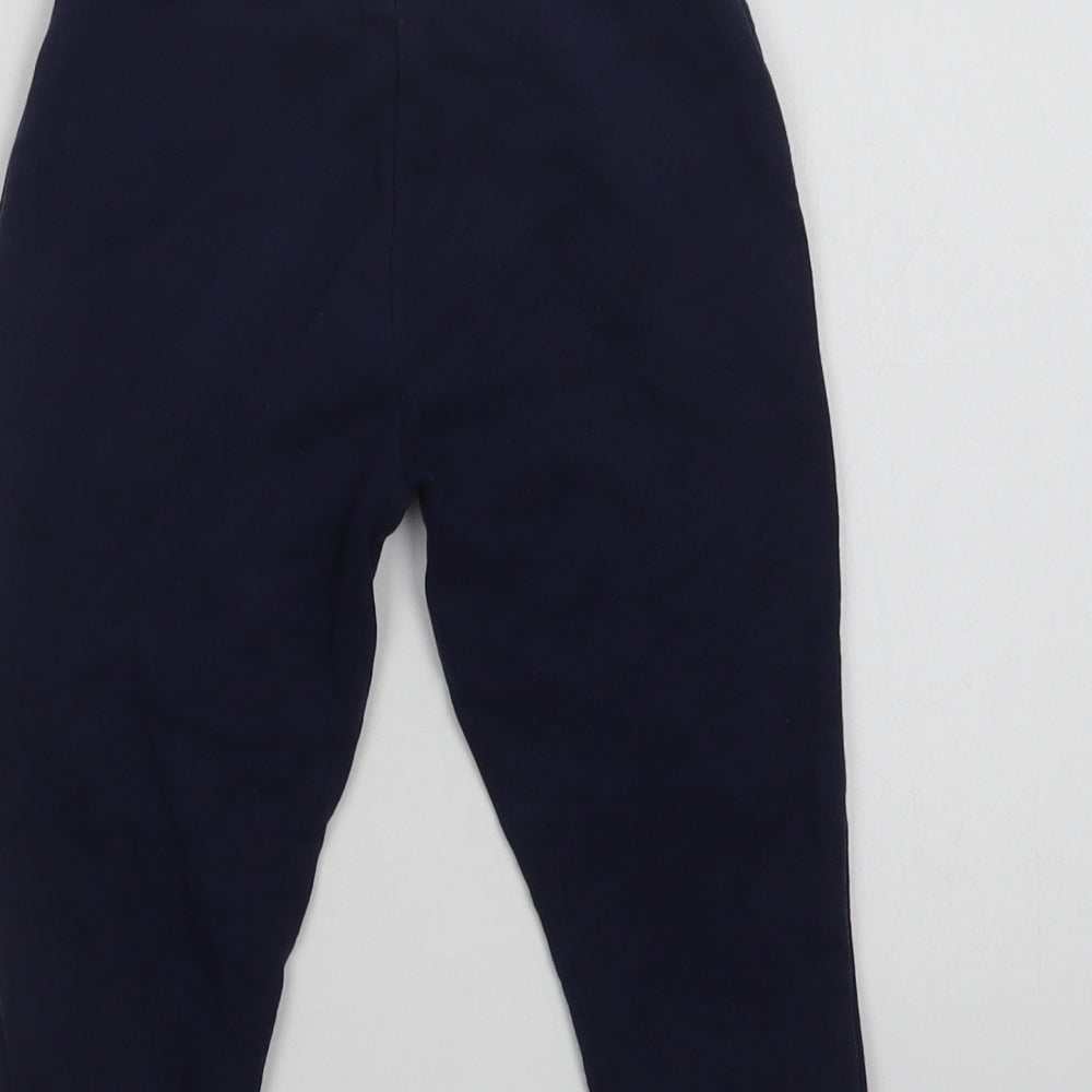 Dunnes Stores Baby Blue  Cotton Jogger Trousers Size 18-24 Months  Drawstring