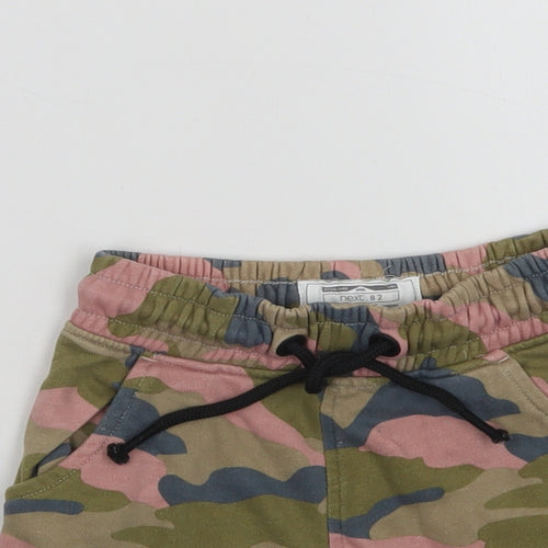 NEXT Baby Green Camouflage Cotton Cropped Trousers Size 18-24 Months  Drawstring