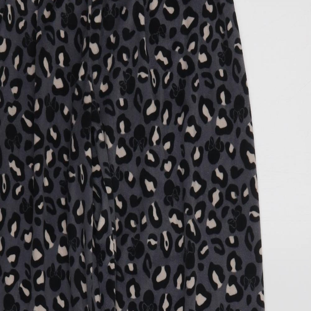 Primark Womens Grey Animal Print Polyester  Pyjama Pants Size S