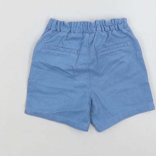 Little Bird Baby Blue  Cotton Cropped Trousers Size 12-18 Months  Button