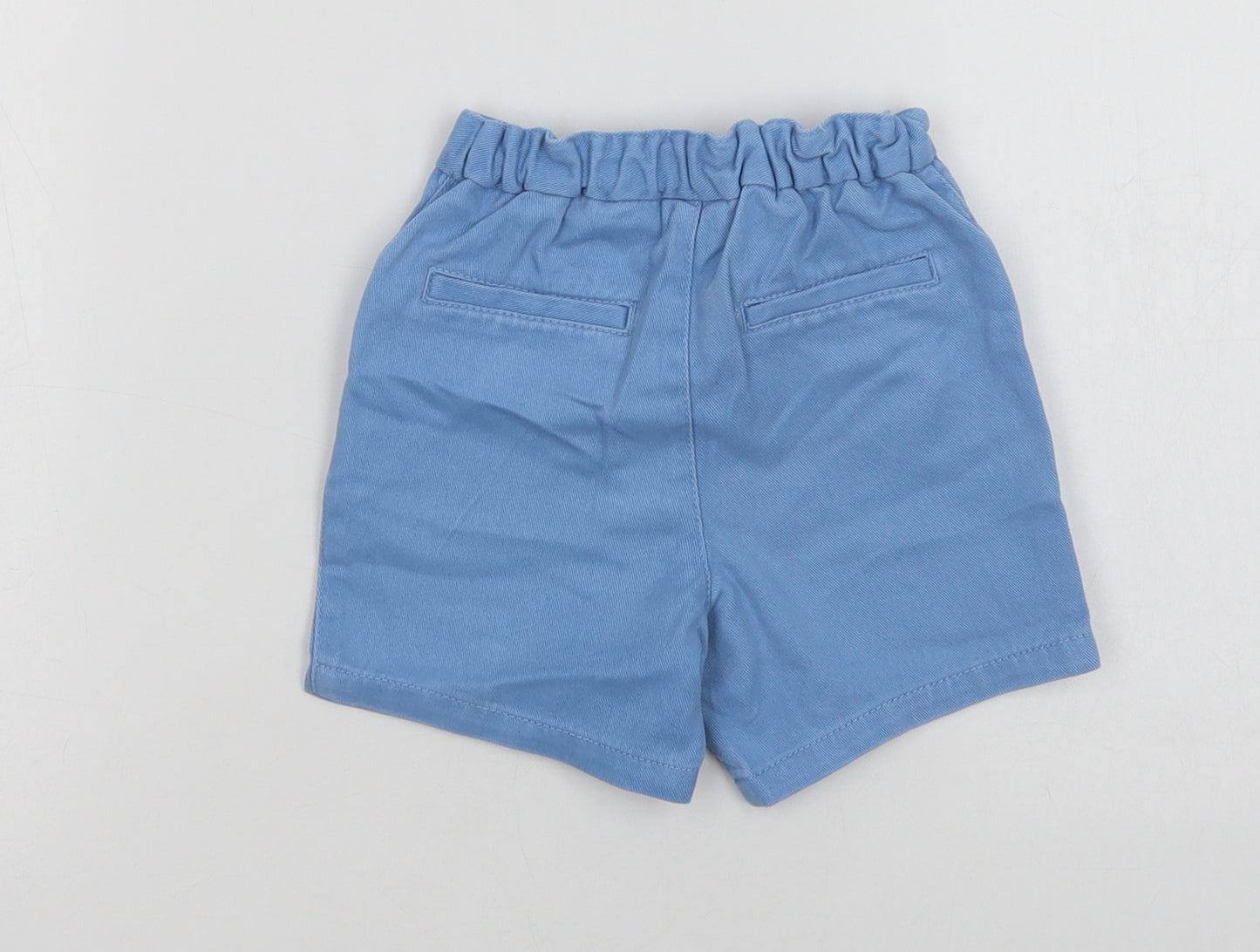Little Bird Baby Blue  Cotton Cropped Trousers Size 12-18 Months  Button
