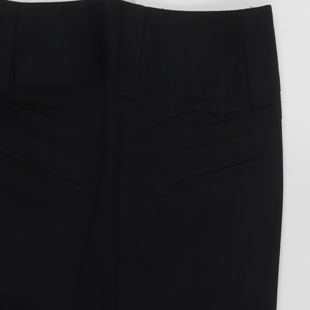 Topshop Womens Black  Cotton Straight & Pencil Skirt Size 8   Hook & Loop