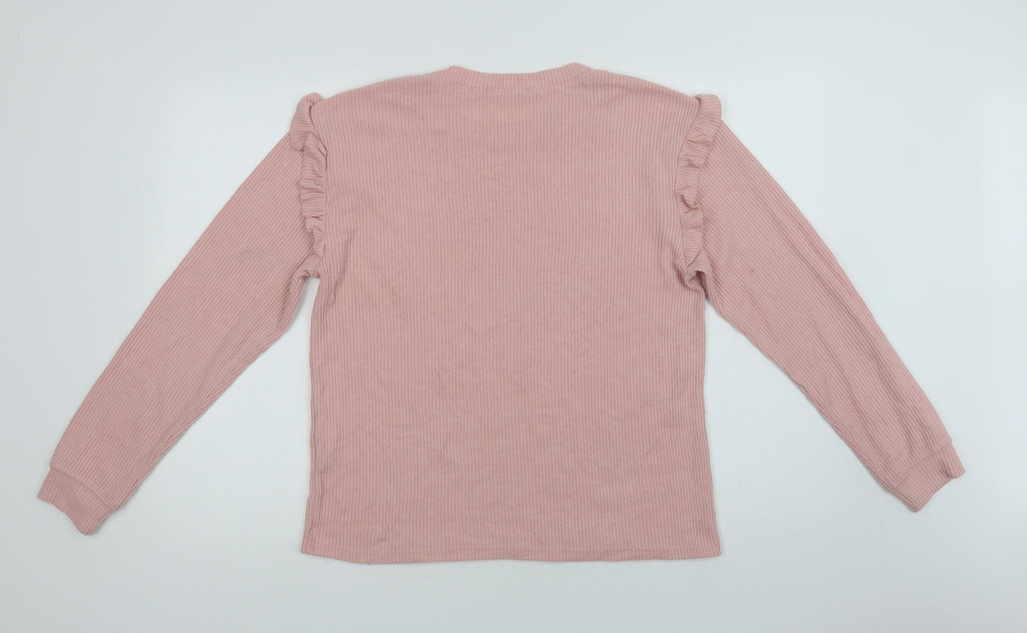 New Look Womens Pink Crew Neck  Polyester Shrug Jumper Size M