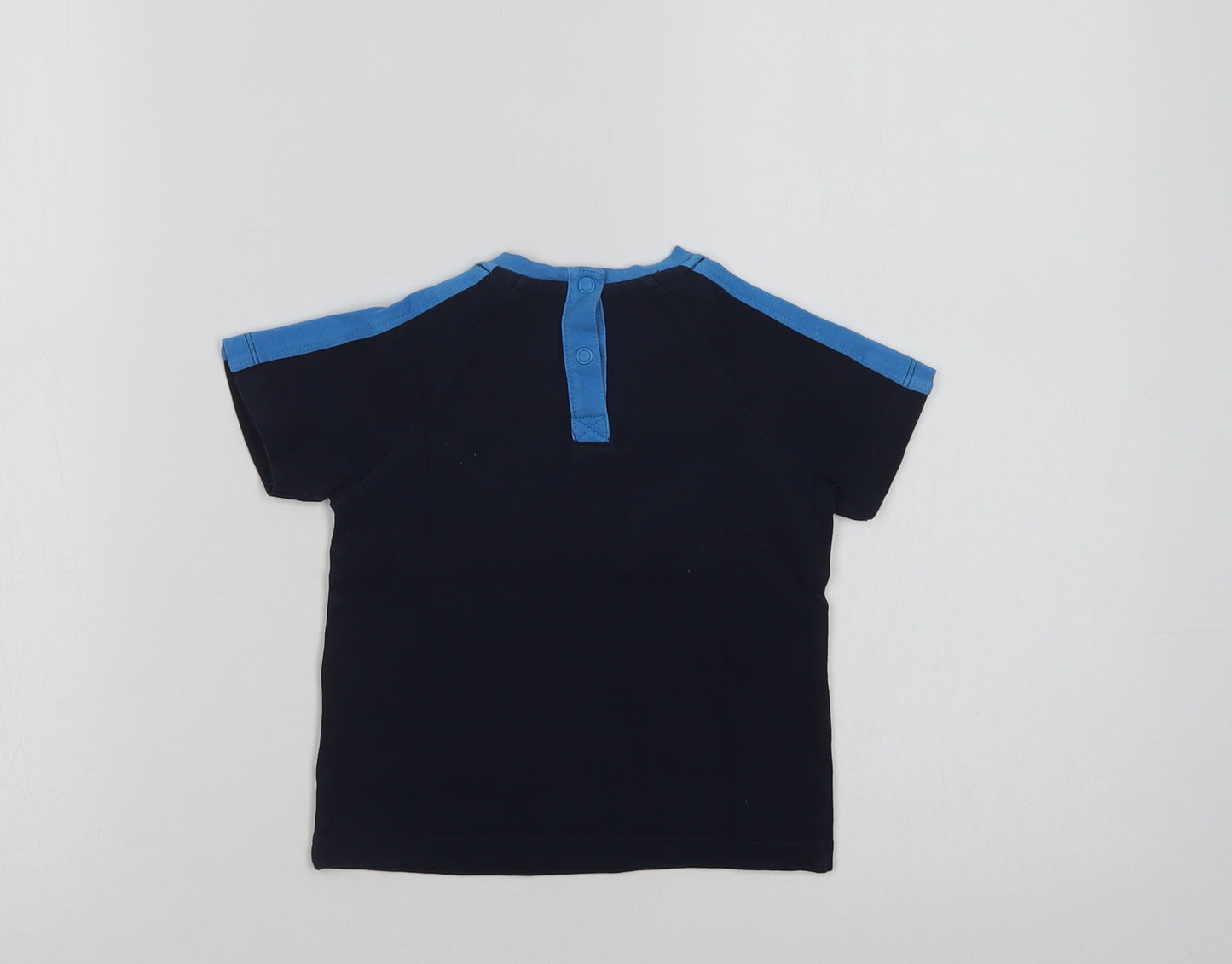 O'Neills Baby Blue  Cotton Basic T-Shirt Size 12-18 Months Crew Neck Snap