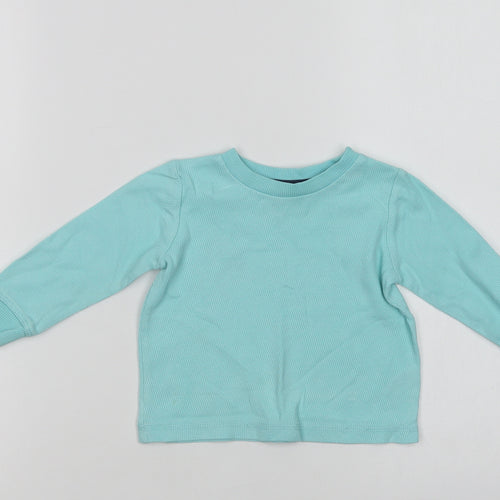 Dunnes Stores Baby Green  Cotton Basic Polo Size 9-12 Months Crew Neck