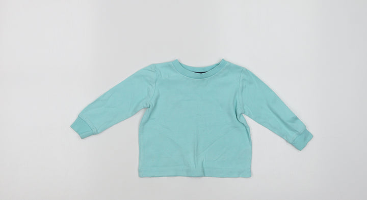 Dunnes Stores Baby Green Cotton Basic Polo Size 9-12 Months Crew Neck