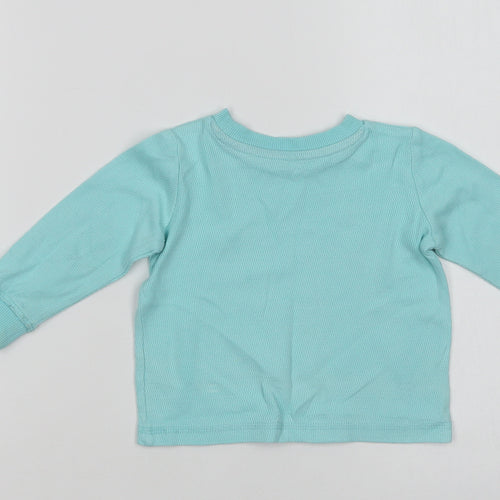 Dunnes Stores Baby Green  Cotton Basic Polo Size 9-12 Months Crew Neck