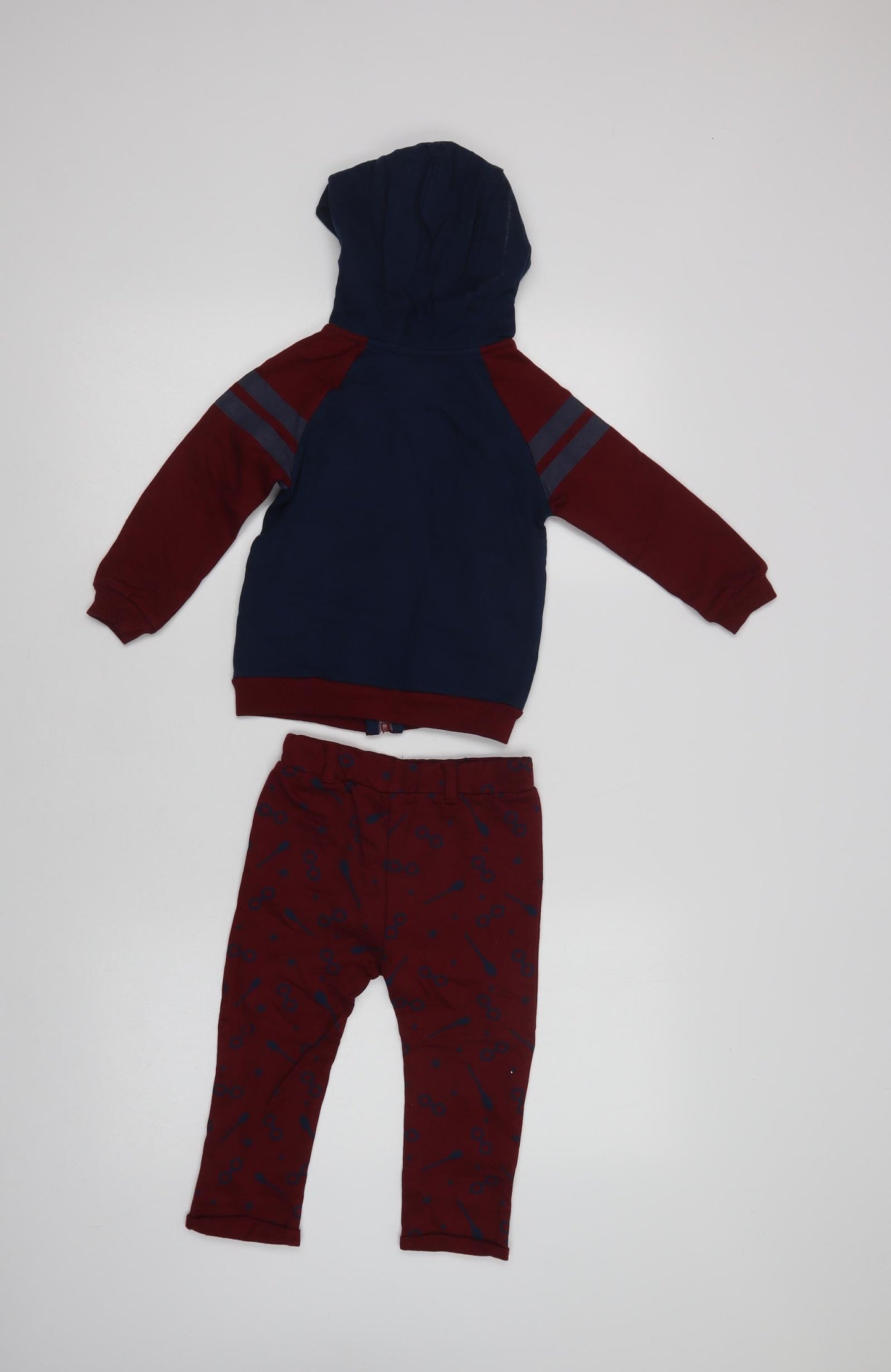 Wizarding World Baby Purple Geometric Cotton Trousers Set Outfit/Set Size 18-24 Months  Zip - Harry Potter