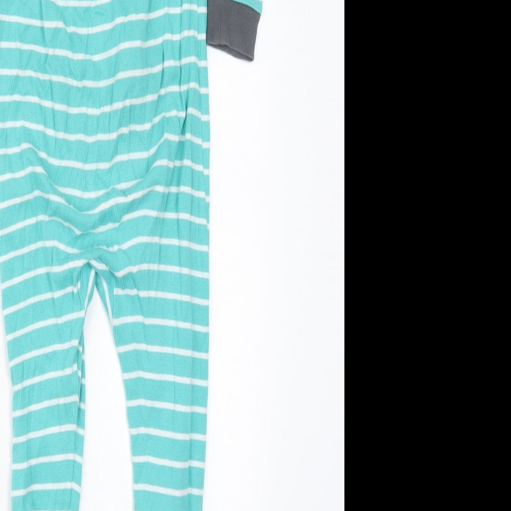 Carters Boys Blue Striped Cotton  One Piece Size 5 Years  Zip - Pirate Ship