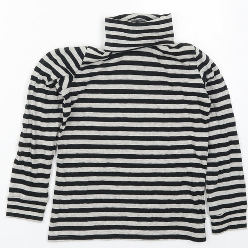 La Redoute Girls Grey Striped Cotton Pullover Sweatshirt Size 12 Years  Pullover