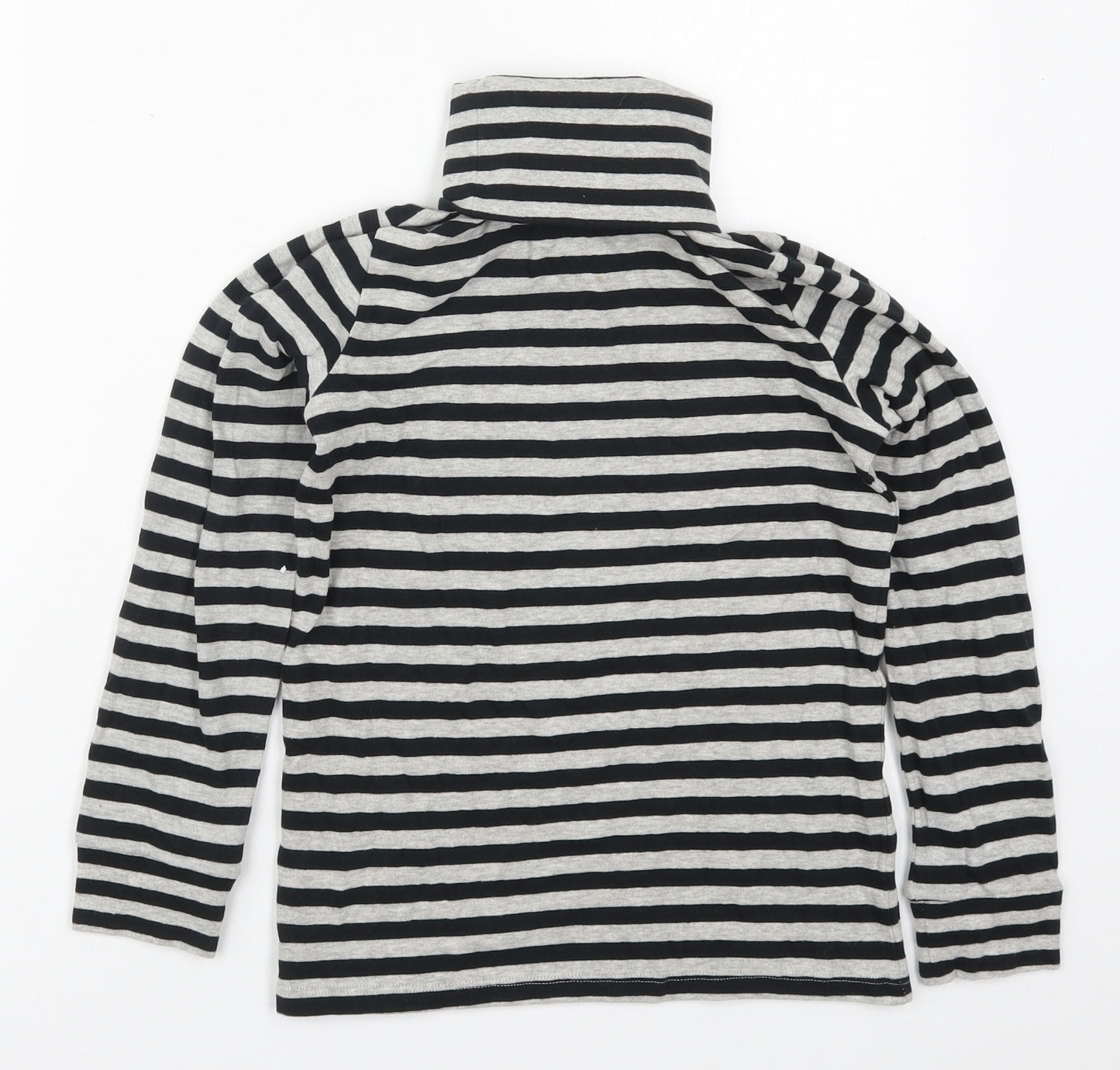 La Redoute Girls Grey Striped Cotton Pullover Sweatshirt Size 12 Years  Pullover