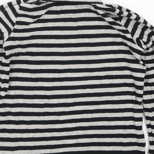 La Redoute Girls Grey Striped Cotton Pullover Sweatshirt Size 12 Years  Pullover