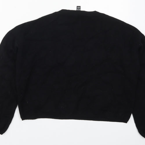 New Look Girls Black Crew Neck  Viscose Pullover Jumper Size 14-15 Years  Pullover - NYC