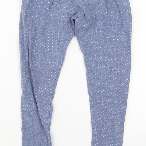 NEXT Girls Blue Polka Dot Cotton Carrot Trousers Size 11 Years  Regular