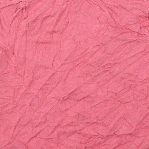 Marks and Spencer Womens Pink Collared  Viscose Pullover Jumper Size 10