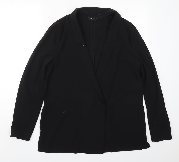 New Look Womens Black Jacket Size 12 Button