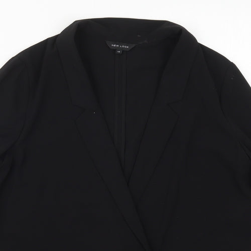 New Look Womens Black   Jacket  Size 12  Button