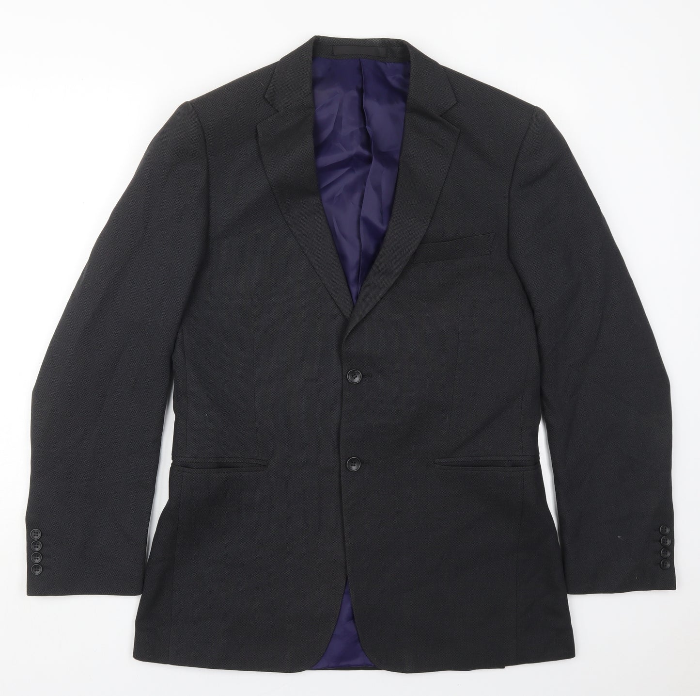 Marks and Spencer Mens Grey  Polyester Jacket Suit Jacket Size 40