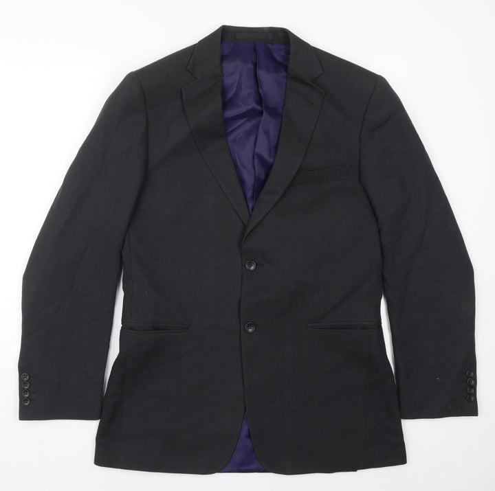 Marks and Spencer Mens Grey  Polyester Jacket Suit Jacket Size 40