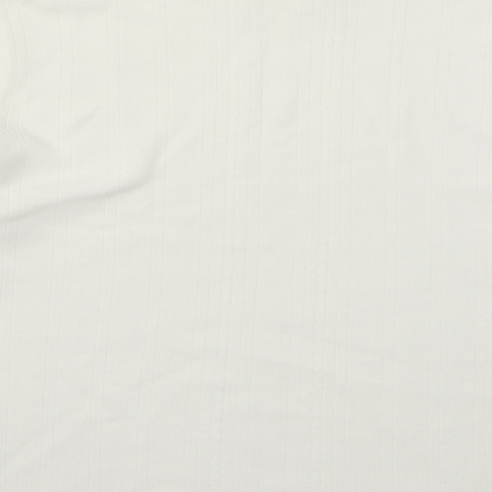Emreco Womens White Round Neck  Acrylic Pullover Jumper Size 18