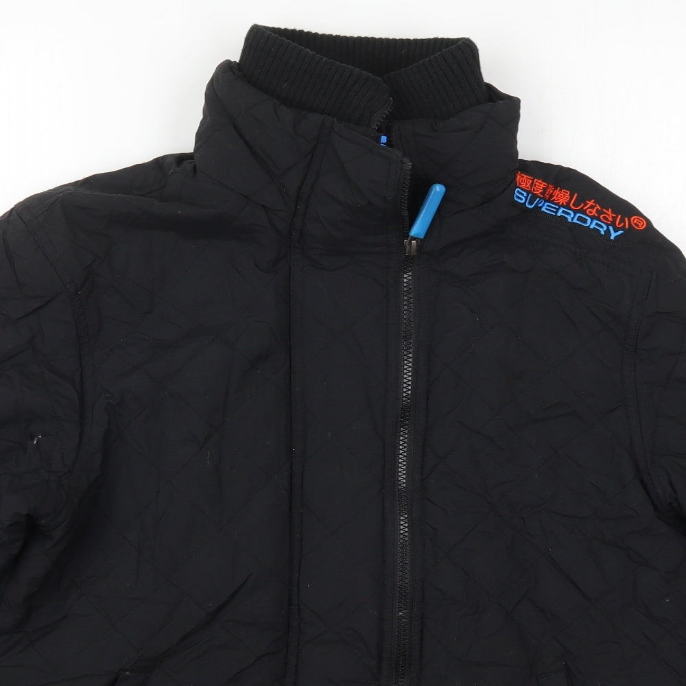 Superdry Mens Black   Windbreaker Coat Size M  Zip