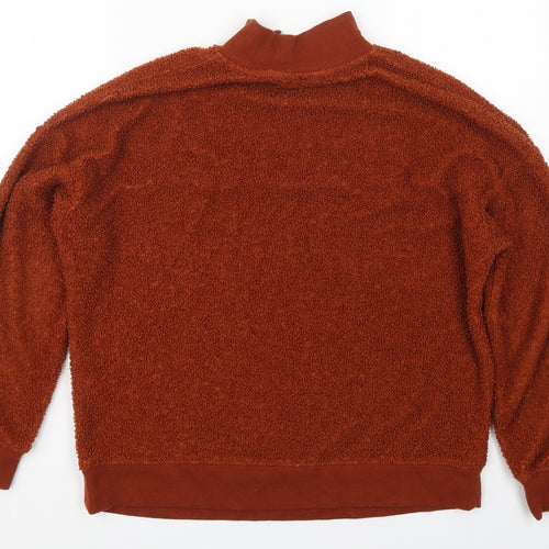 New Look Womens Brown  Polyester Pullover Sweatshirt Size 10  Zip