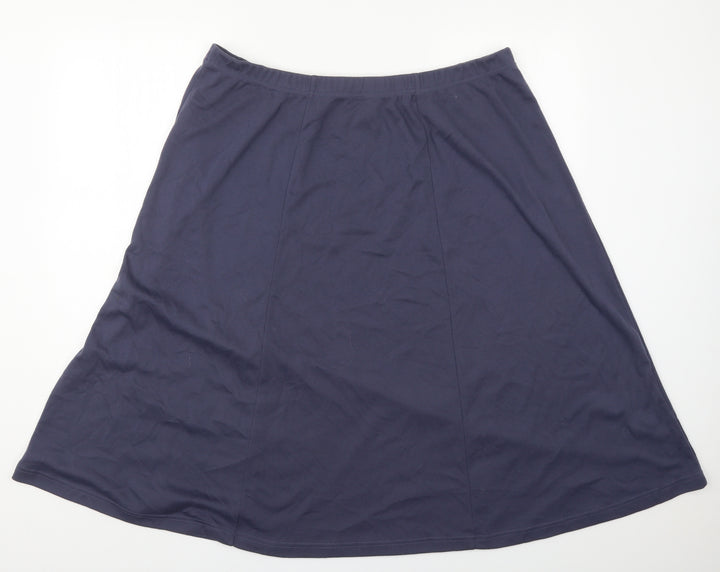 Classics Womens Blue  Polyester Skater Skirt Size 24