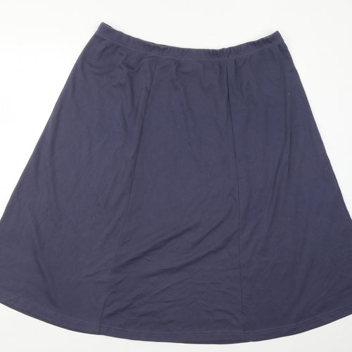 Classics Womens Blue  Polyester Skater Skirt Size 24